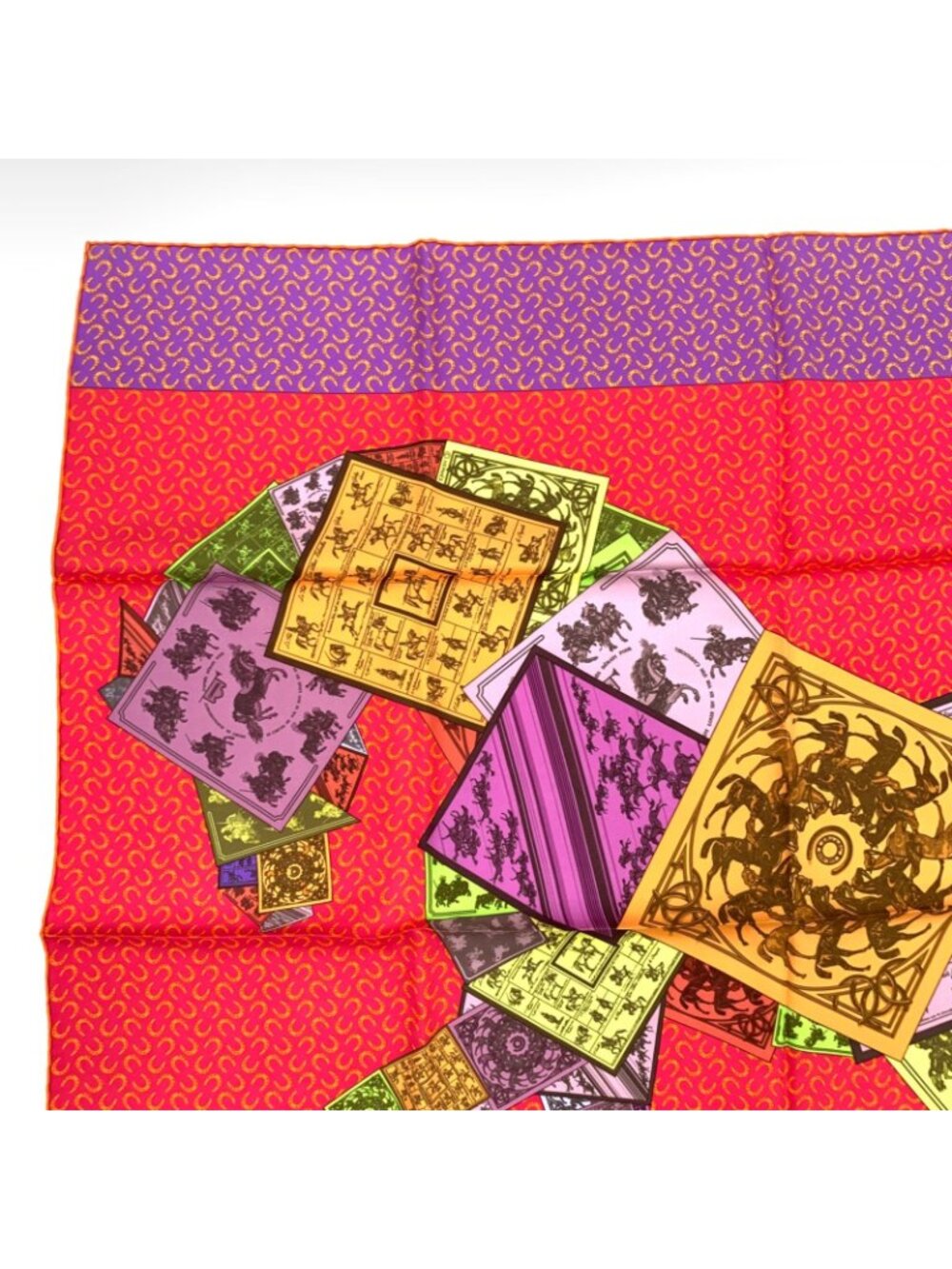 Hermes Carre 90 Cheval Sur Mon On Horseback Scarf Silk - Picture 2 of 8